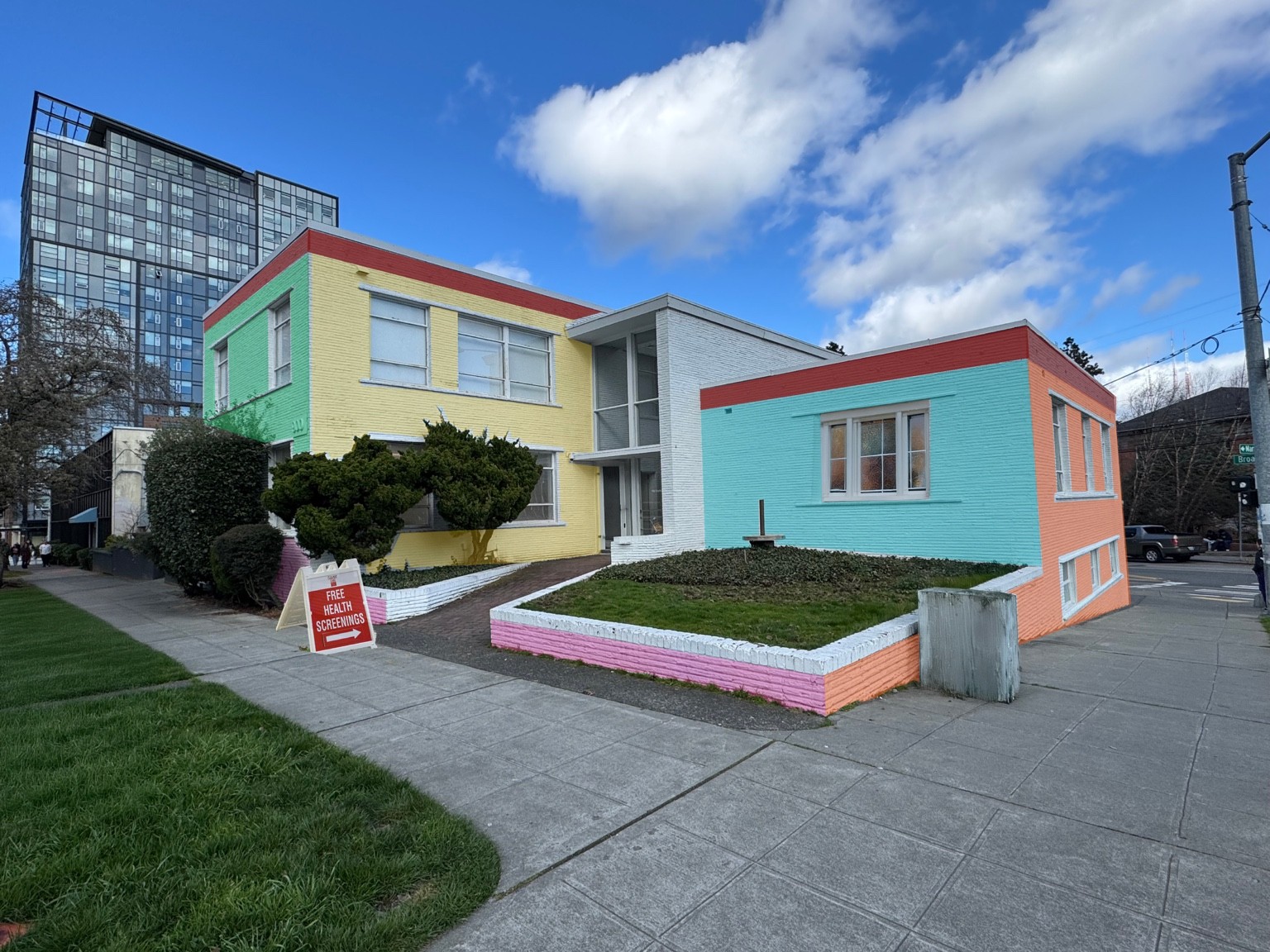 Artistic rendering of a renovated clinic space on Broadway across from Seattle University